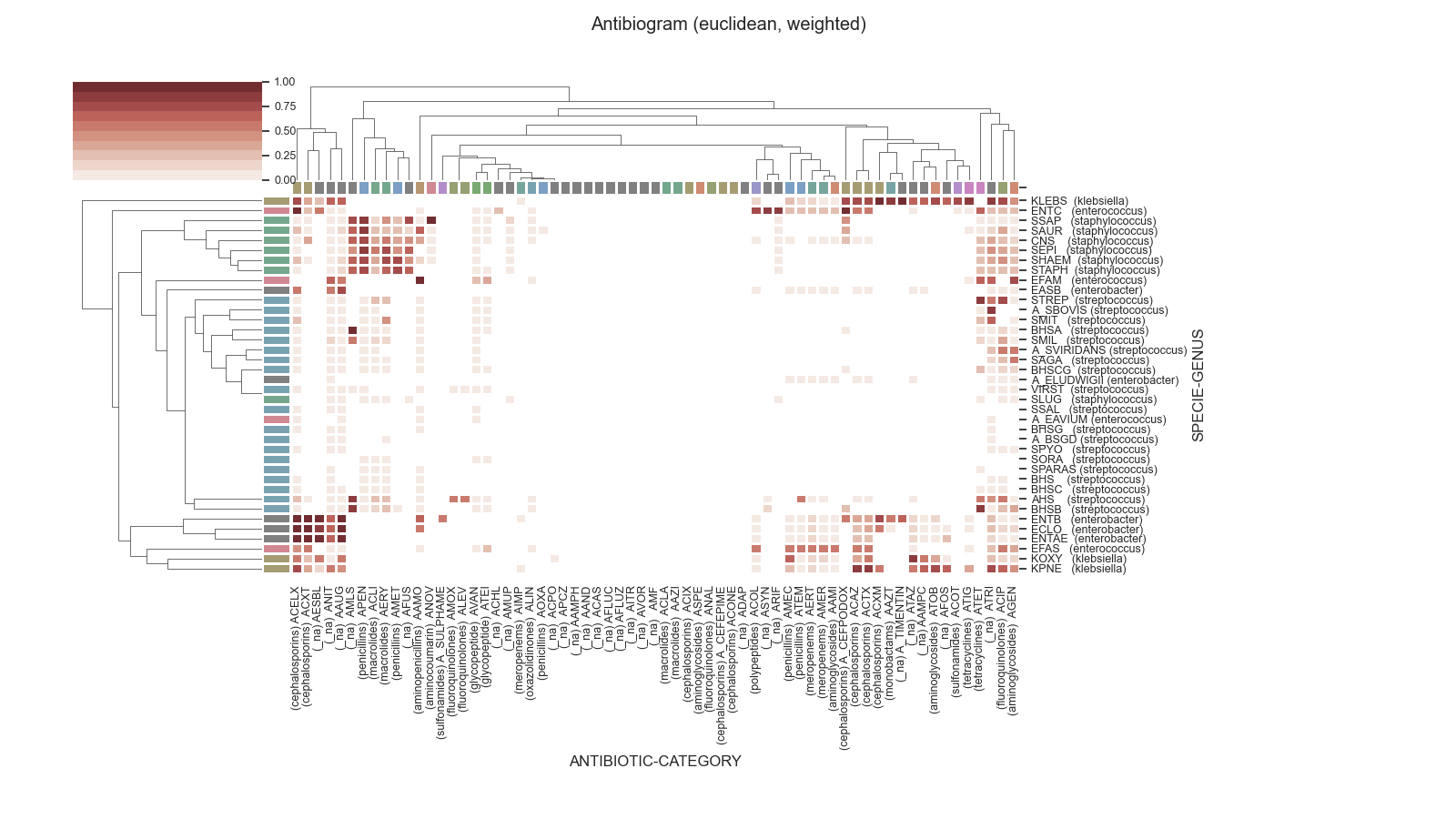 Antibiogram (euclidean, weighted)